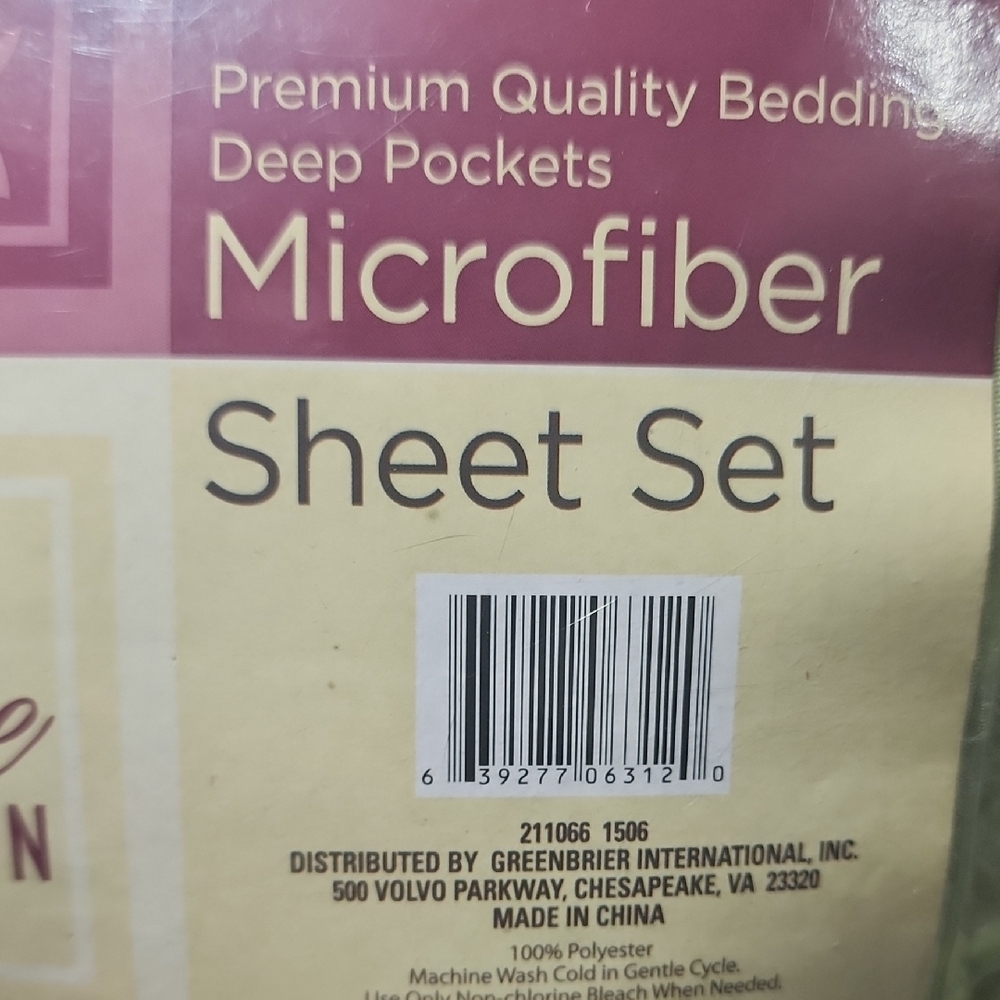 Home Collection Lime Microfiber Sheet Set - Picture 4 of 4